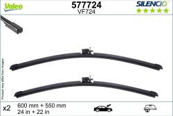 Щітка склоочисника безкаркасна передня із спойлером (2шт) Silencio 600/550мм MERCEDES AMG GT (X290), CLS (C257), E (A238), E ALL-TERRAIN (S213), E (C238), E T-MODEL (S213), E (W213) 01.16-