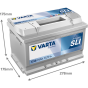 Аккумулятор VARTA 12 В 74Ач./750А (EN) Dynamic SLI (R+) 278x175x175 B13 - монтажный фланец 10.5мм (пусковой), фото 2 - интернет-магазин Auto-Mechanic