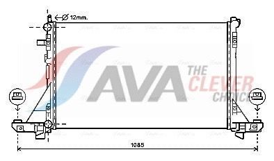Радиатор системы охлаждения двигателя AVA RENAULT Master III, Opel Movano B 2.3dCi/CDTi 10-