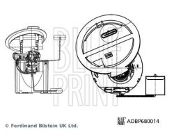 Электробензонасос (модуль) BLUE PRINT VW 4.3 Bar W204/212 C180/E250 07-