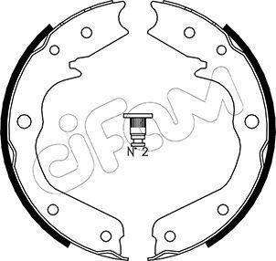 Комплект барабанных колодок CIFAM ACURA MDX (YD1) 3.5 Полный 01-05, HONDA ODYSSEY (RL1, RA6, RA_) 2.4 (RB3) 08-13
