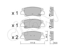 Колодки тормозные задние CIFAM HYUNDAI TUCSON 1.6 CRDi 20-, KIA