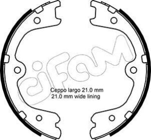 Комплект барабанних колодок CIFAM INFINITI FX 35 03-08, NISSAN MURANO II (Z51) 3.5 07-14