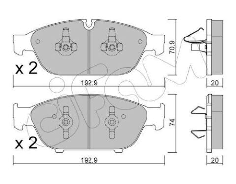 Тормозные колодки передние CIFAMAUDI A6 C7 11-, A7 10-
