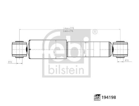 Амортизатор газовий задній FEBI CITROEN  Berlingo 96-