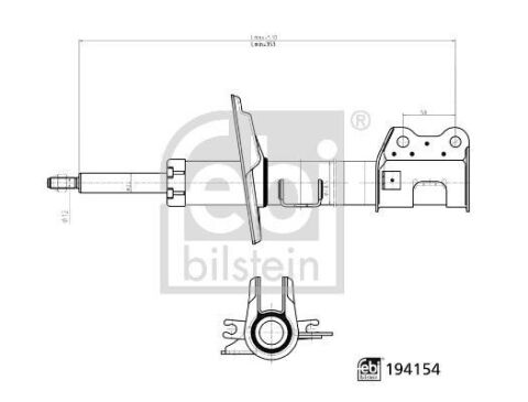 Амортизатор газовий передній правий FEBI CITROEN  Nemo,Fiat Fiorino 07-