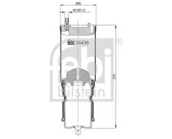 Пневмоподушка кабіниFEBI RENAULT LKW (RVI) air spring