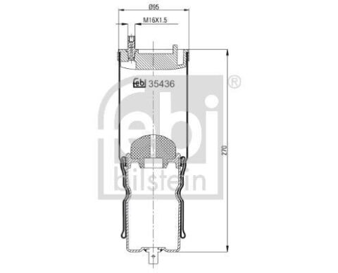 Пневмоподушка кабиныFEBI RENAULT LKW (RVI) air spring Пневмоподушка кабиныFEBI RENAULT LKW (RVI) air spring