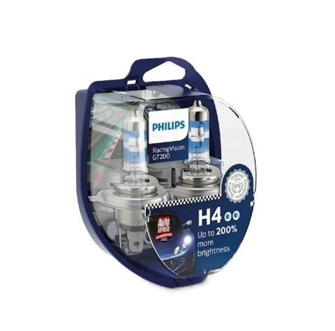 Лампа галогенна H4 S2 12V 60/55W RacingVision GT200 +200% Лампа галогенна H4 S2 12V 60/55W RacingVision GT200 +200%