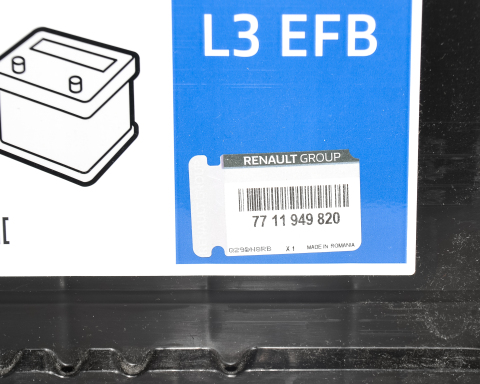 Акумулятор L3 START-STOP EFB 70AH - / + (ємність - 70AH, пусковий струм - 720A) 278*175*190