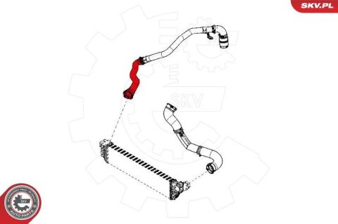 Патрубок інтеркулера правий (нижня частина) Renault Master III 2.3 dCi 14–