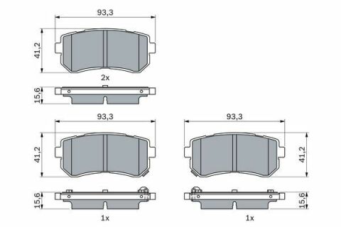 Колодки тормозные (задние) Hyundai Sonata 10-15/Kia Optima 15-19