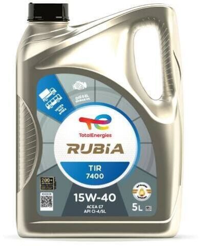 Моторна олива TOTAL RUBIA TIR 7400 15W-40, 5 літрів