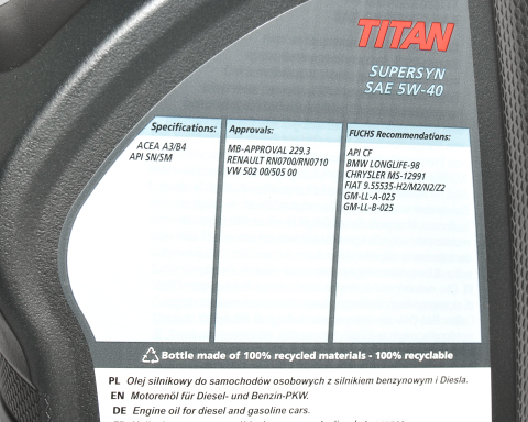 Моторна олива FUCHS TITAN SUPERSYN 5W-40, 5 літрів