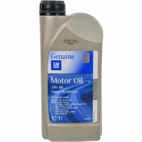 Масло 5W30 GM Super Synthetic (1л) (BMW LL-04/MB 229.31/MB 229.51/PORSCHE C30/VW 503.01/504.00/507.00)