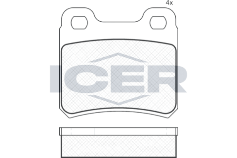 Тормозные колодки (задние) Opel Astra F 91-01/Kadett E 86-92/Vectra A 88-95