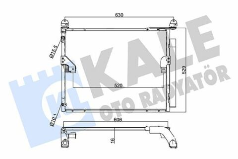 KALE TOYOTA Радіатор кондиціонера Land Cruiser Prado 150 09-