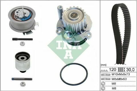 Комплект ГРМ + помпа VW Caddy III 07-10-/Golf IV/V 00-11/Passat 1.9T/2.0 TDI 00-09