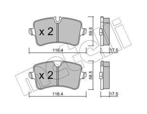 Колодки тормозные (задние) Audi A4/A5/A6/A7 10-/Porsche Macan 14-