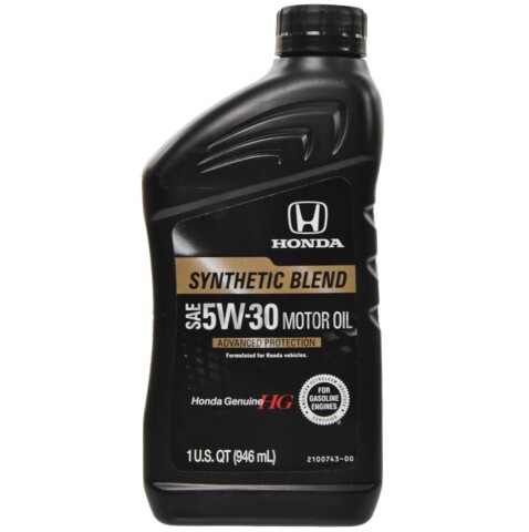 Моторное масло HONDA Genuie SYNTHETIC BLEND 5W-30 SP/GF-6 1qt (946 мл) Моторное масло HONDA Genuie SYNTHETIC BLEND 5W-30 SP/GF-6 1qt (946 мл)
