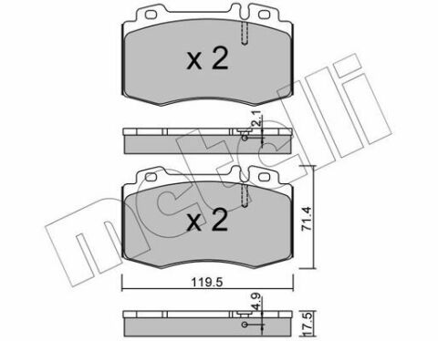 Колодки тормозные (передние) MB C-class (W203)/E-class (W211)/S-class (W220) 00-09