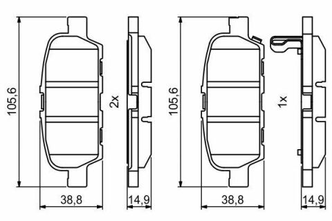 Колодки тормозные (задние) Renault Koleos 16-/Nissan Juke 10-/Leaf 10-