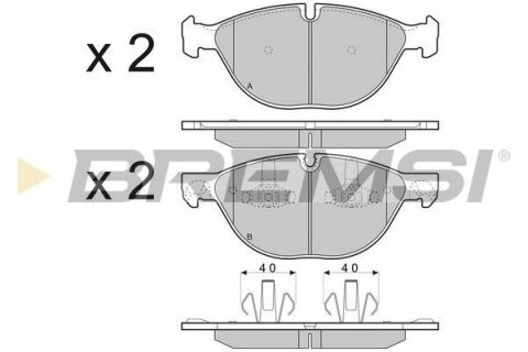 Тормозные колодки перед. BMW X5 07-(ATE)