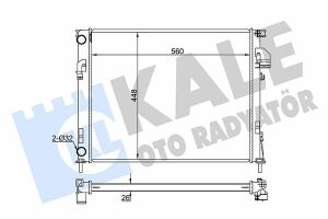 KALE RENAULT Радиатор охлаждения Trafic II,Opel Vivaro,Nissan 1.9dCi/2.0 01-