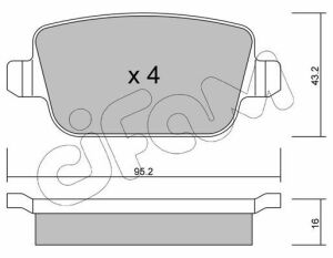 Тормозные колодки зад. Kuga 08-/Mondeo 07- (TRW)