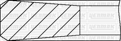 YENMAK Комплект поршневих кілець (75,00/STD) (2,5/1,95/2,0) CITROEN 1.6HDI 11-