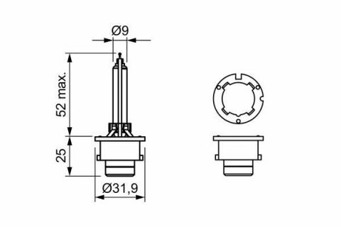 Автолампа D4S 42V 35W P32d-5 Xenon 4200K