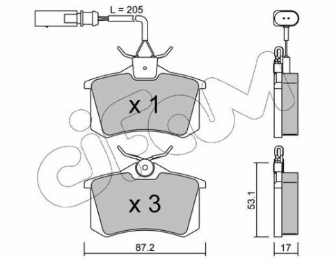 Тормозные колодки задние Sharan, Seat, FORD VW