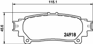 Тормозные колодки зад. Lexus RX 08-15/Toyota Prius 09- (akebono)