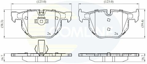 CBP06001 Comline - Тормозные колодки для дисков