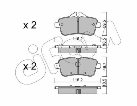 Колодки тормозные задний W166/X166/W176 A/GL/M Class 11- MB