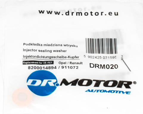Шайба форсунки (7x15x3mm) Renault Trafic II 01->14/Trafic III 14->/Kangoo 97->08/Dokker 12->
