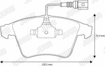 Гальмівні колодки передні з датчиком Volkswagen T5 2003–