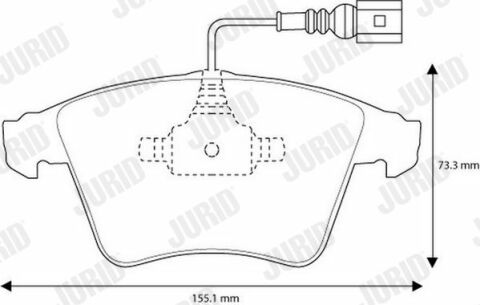 JURID VW Гальмівні колодки передні з датч. T5 03-