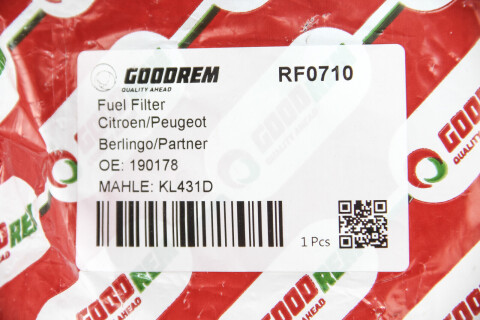 Фільтр паливний 1.6HDi Berlingo/Partner 05-/Scudo/Expert 07- Фільтр паливний 1.6HDi Berlingo/Partner 05-/Scudo/Expert 07-