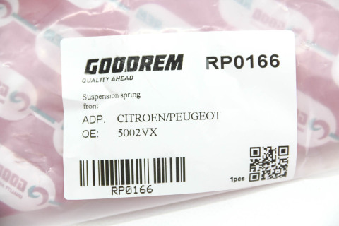 Пружина передня Citroën Berlingo D13,2/164,5 L365 L/R