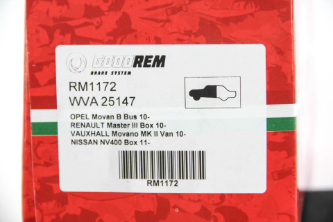 Гальмівні колодки пер. Renault Master III/Opel Movano 10-