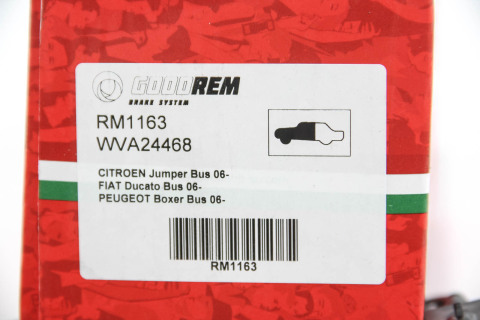 Гальмівні колодки пер. Jumper/Ducato/Boxer 06- (1.1-1.5t)