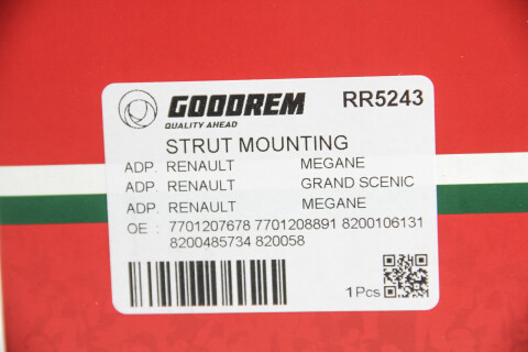 Підшипник опори амортизатора Renault Megane II/Scenic II 03-