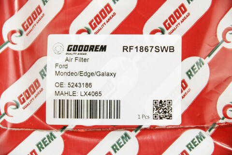 Фільтр повітряний FORD Mondeo V Edge Galaxy III 1.6-2.0 14- (з сіткою)