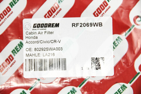Фильтр салона Accord/Civic/CR-V 1.4-2.4 03- Фильтр салона Accord/Civic/CR-V 1.4-2.4 03-