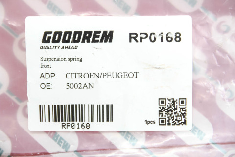 Пружина передняя Peugeot 307 00-/Citroen C4 04-11