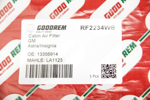 Фильтр салона Opel Astra K /Insignia B 1.0-1.7 15- Фильтр салона Opel Astra K /Insignia B 1.0-1.7 15-
