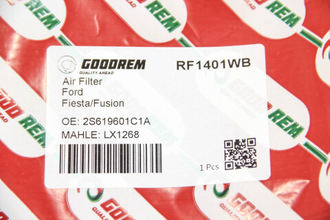 Фильтр воздушный 1.25/1.3/1.6 Fiesta -08/ 1.25/1.3/1.4/1.6 Fusion/Mazda 2 02- Фильтр воздушный 1.25/1.3/1.6 Fiesta -08/ 1.25/1.3/1.4/1.6 Fusion/Mazda 2 02-