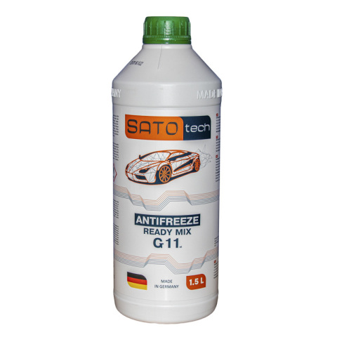 Антифриз SATO tech Ready Mix G11 зеленый (-35с), 1,5 литра Антифриз SATO tech Ready Mix G11 зеленый (-35с), 1,5 литра