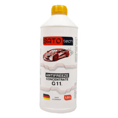 Антифриз SATO tech G11 жовтий (-80с), 1,5 літра